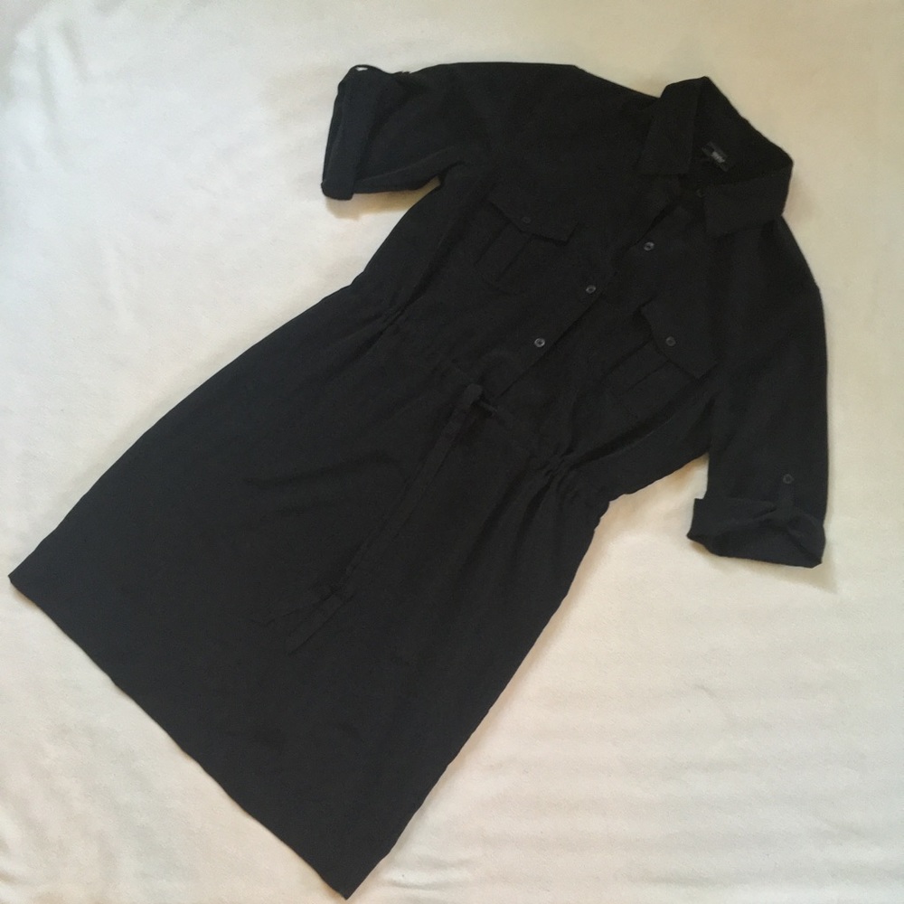 Massimo Black Shirt Dress